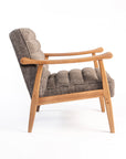 Tulsa Petal Wooden Armchair - Grey