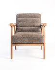 Tulsa Petal Wooden Armchair - Grey