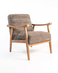 Tulsa Petal Wooden Armchair - Grey