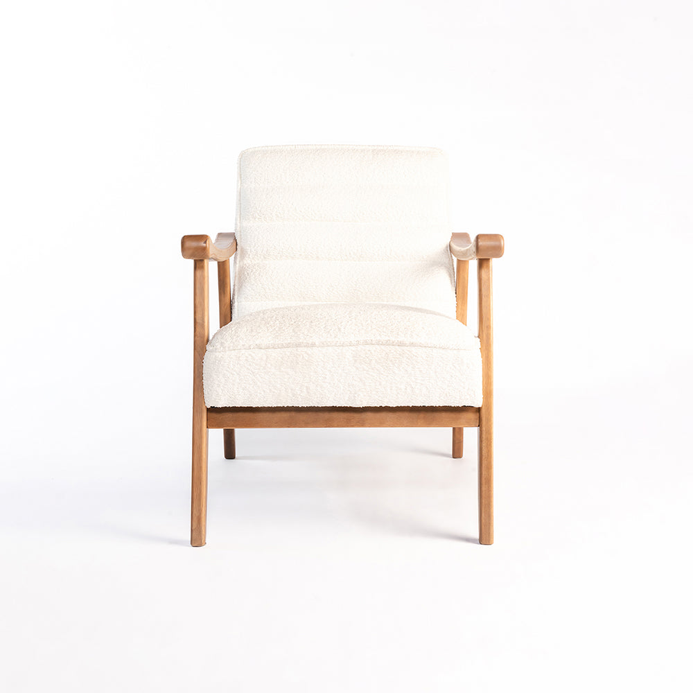 Tulsa Petal Wooden Armchair - White