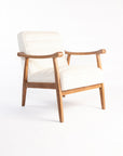 Tulsa Petal Wooden Armchair - White