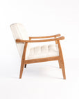 Tulsa Petal Wooden Armchair - White