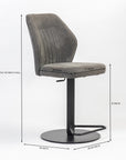 Idyll Bar Chair - Denim Grey
