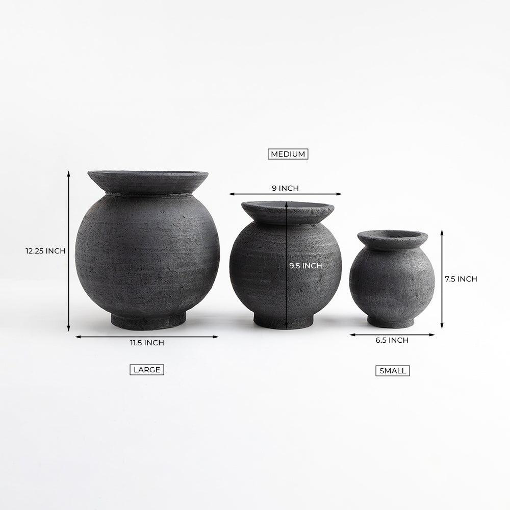Dark Nite Terracotta Pot - All Large Medium Small