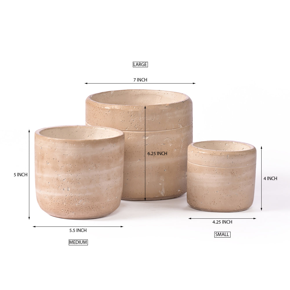 Sharona Cement Pot - All Large Medium Small