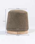 Bennie Joy Boucle Plywood Pouf - Green