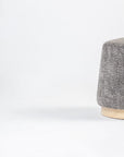 Bennie Joy Boucle Plywood Pouf - Grey