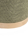 Bennie Joy Boucle Plywood Pouf - Green