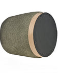 Bennie Joy Boucle Plywood Pouf - Green