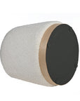 Bennie Joy Boucle Plywood Pouf - White