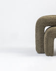 The Loo Boucle Pouf Bench - Green