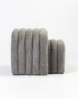 The Loo Boucle Pouf Bench - Grey