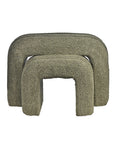 The Loo Boucle Pouf Bench - Green