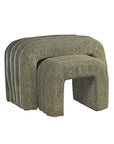 The Loo Boucle Pouf Bench - Green