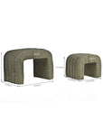 The Loo Boucle Pouf Bench - Green