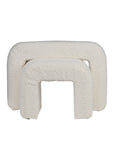 The Loo Boucle Pouf Bench - White