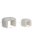 The Loo Boucle Pouf Bench - White