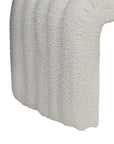 The Loo Boucle Pouf Bench - White