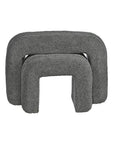 The Loo Boucle Pouf Bench - Grey