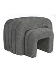 The Loo Boucle Pouf Bench - Grey