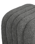 The Loo Boucle Pouf Bench - Grey