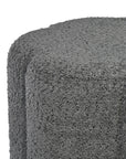 Crown Luxury Boucle Pouf - Grey
