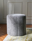 Crown Luxury Boucle Pouf - Grey