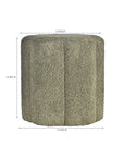 Crown Luxury Boucle Pouf - Green