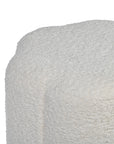 Crown Luxury Boucle Pouf - White