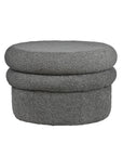 Mist Boucle Plywood Pouf - Grey