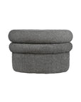 Mist Boucle Plywood Pouf - Grey