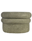 Mist Boucle Plywood Pouf - Green