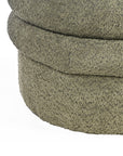 Mist Boucle Plywood Pouf - Green