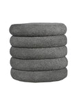 Elves Boucle Plywood Pouf - Grey