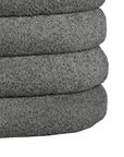 Elves Boucle Plywood Pouf - Grey