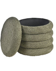 Elves Boucle Plywood Pouf - Green
