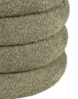 Elves Boucle Plywood Pouf - Green