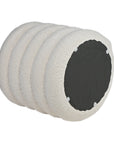 Elves Boucle Plywood Pouf - White