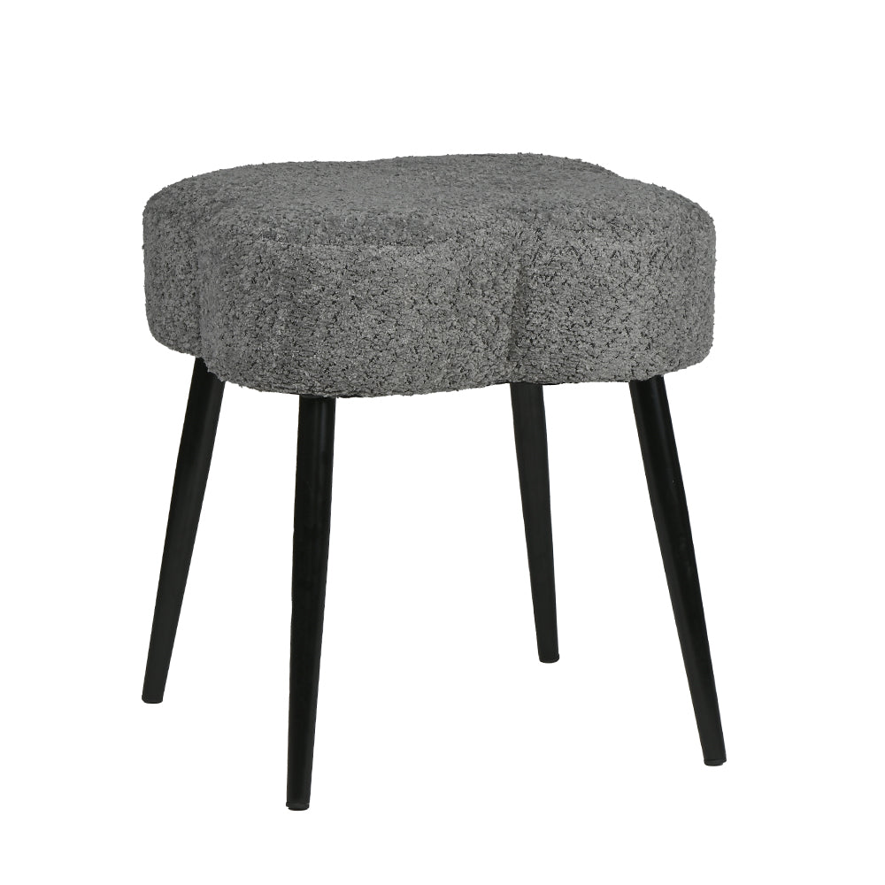 Olive Prestige Iron Stool - Cotton - Grey