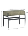 Quaint Iron Bench - Green