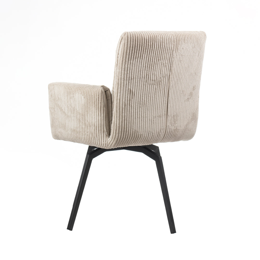 Ripple Ridge Radiance Dining Chair - Beige White