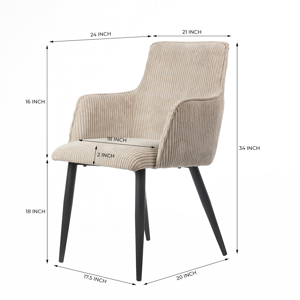 Serenity Shore Splendor Dining Chair - Beige White