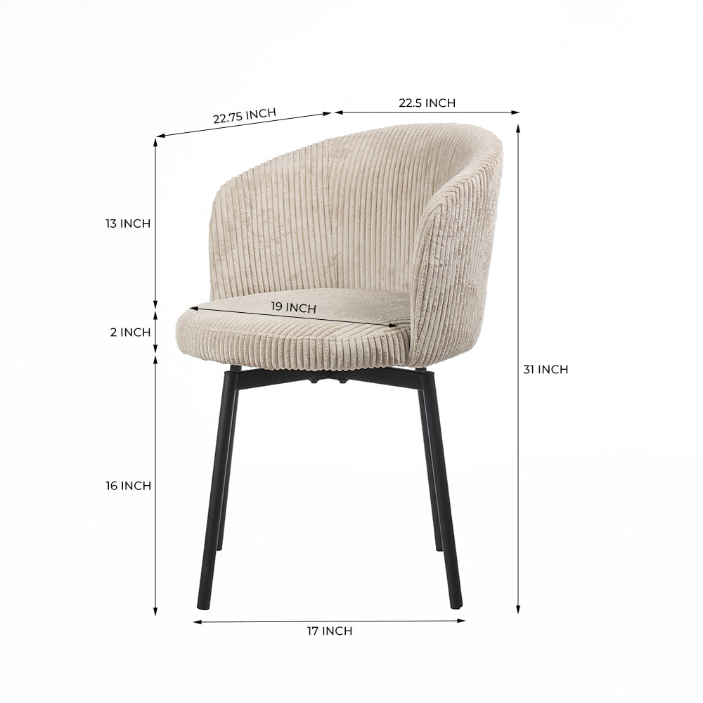 Vista Valley Vibrance Dining Chair - Beige White