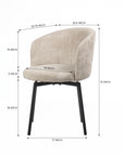 Vista Valley Vibrance Dining Chair - Beige White