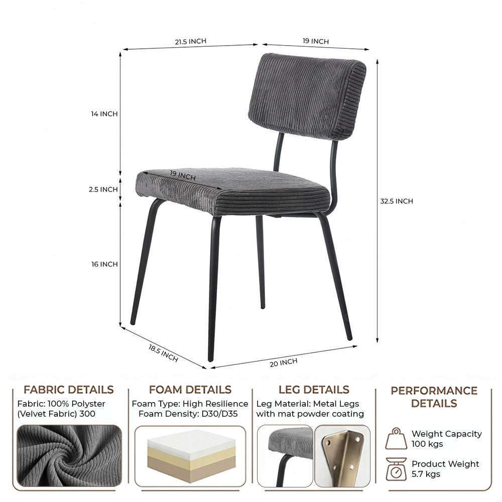 Yucca Yard Yield Dining Chair - Grey