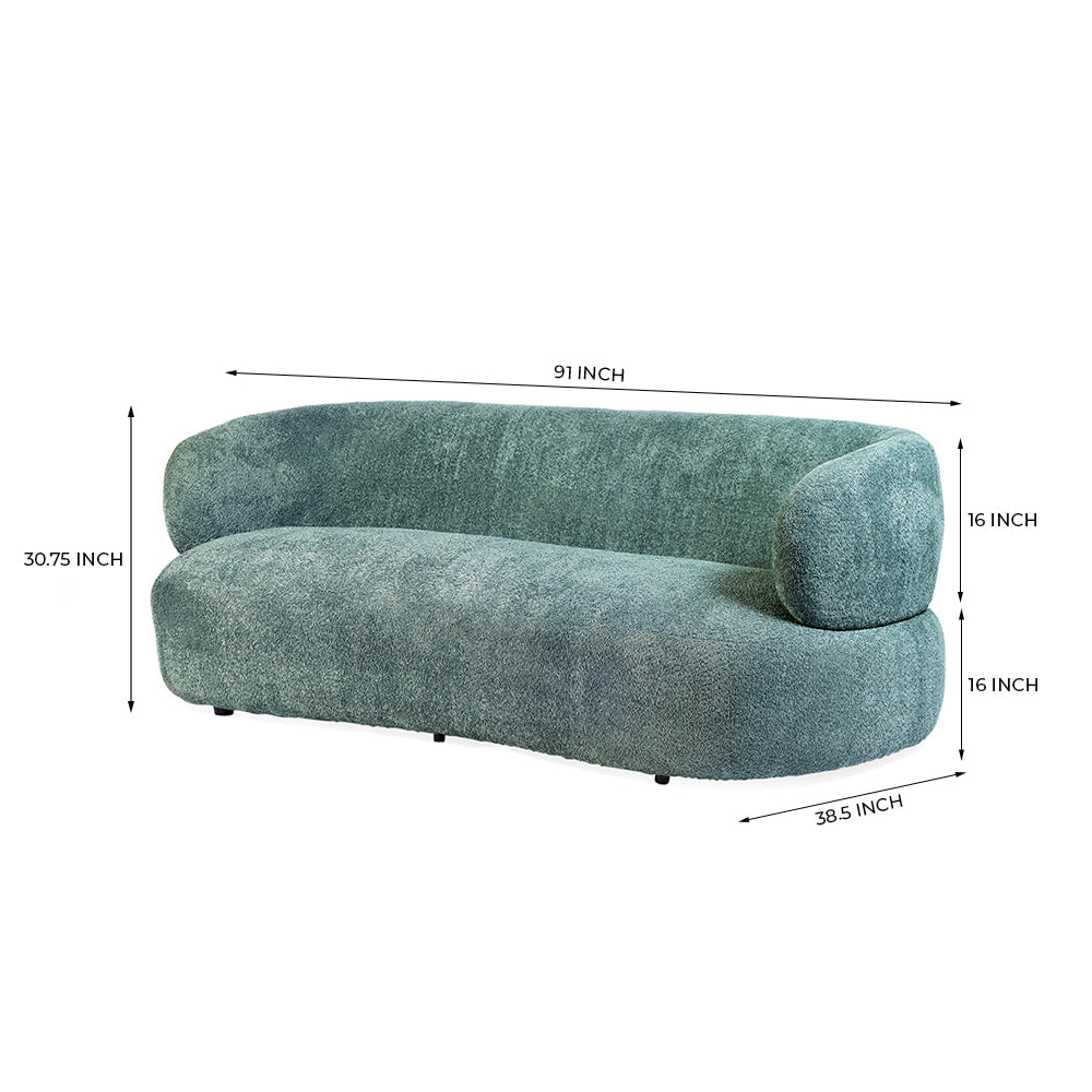 Cedar Crest Charm 3 Seater Sofa - Green