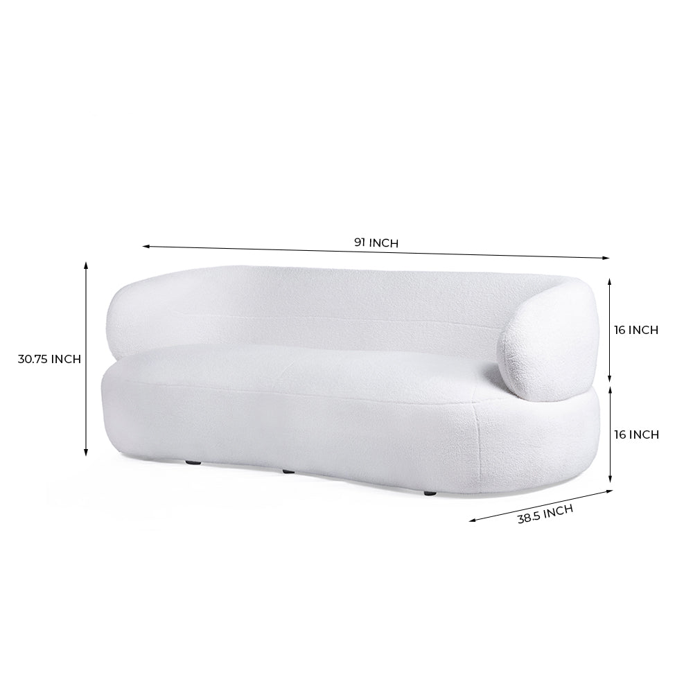 Cedar Crest Charm 3 Seater Sofa - White