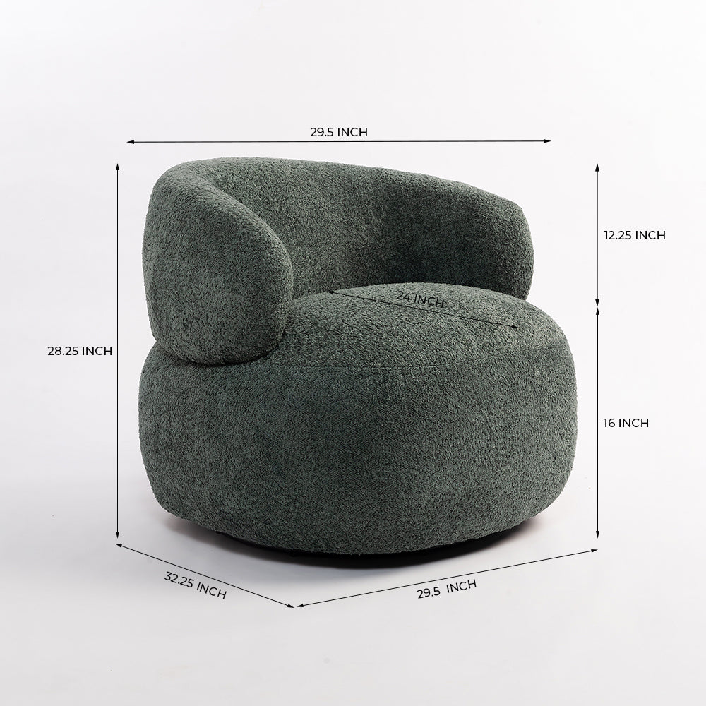 Marshmallow Dew Boucle Sofa - Green
