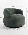 Marshmallow Dew Boucle Sofa - Green