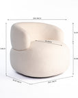 Marshmallow Dew Boucle Sofa - White